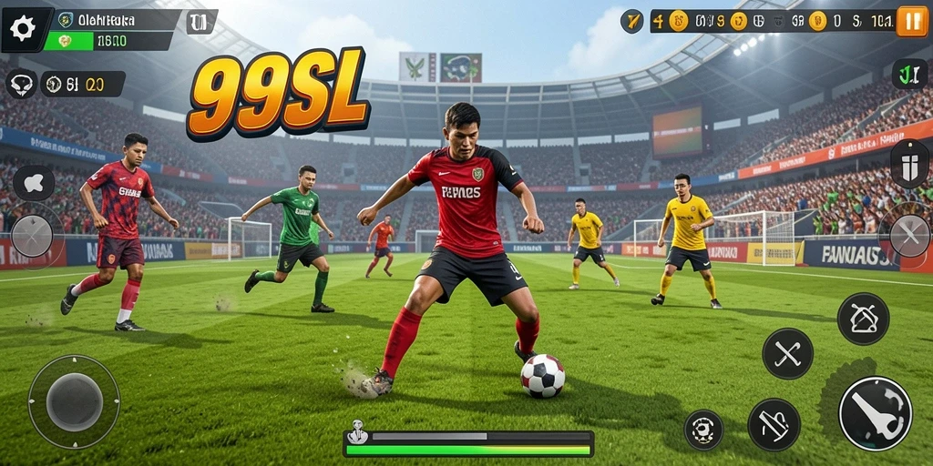 Screenshot gameplay 99SLL dengan aksi olahraga seru.