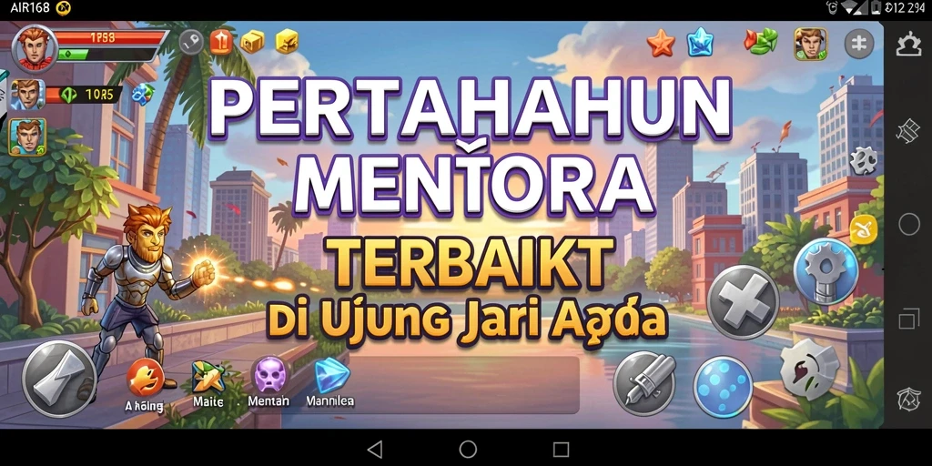 Gameplay seru AIR168 yang menampilkan menara pertahanan yang strategis.