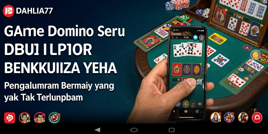 Tampilan gameplay seru dari game Domino DAHLIA77.