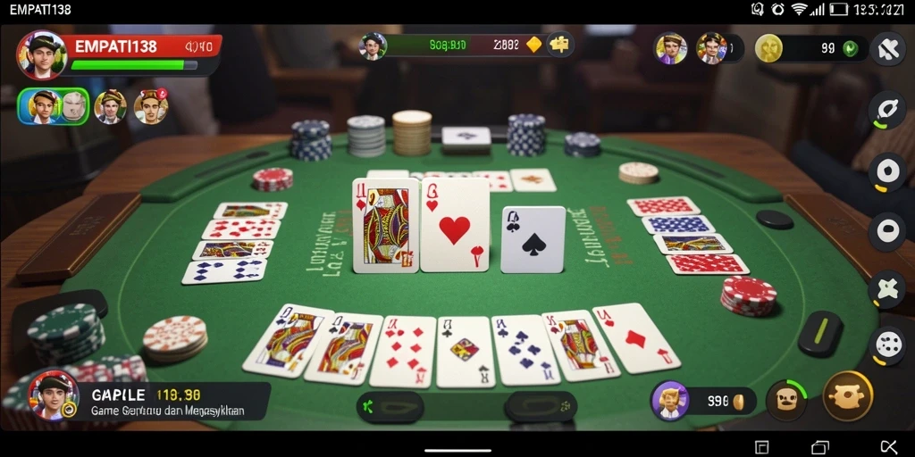 Tampilan gameplay Gaple yang seru dan interaktif di EMPATI138.