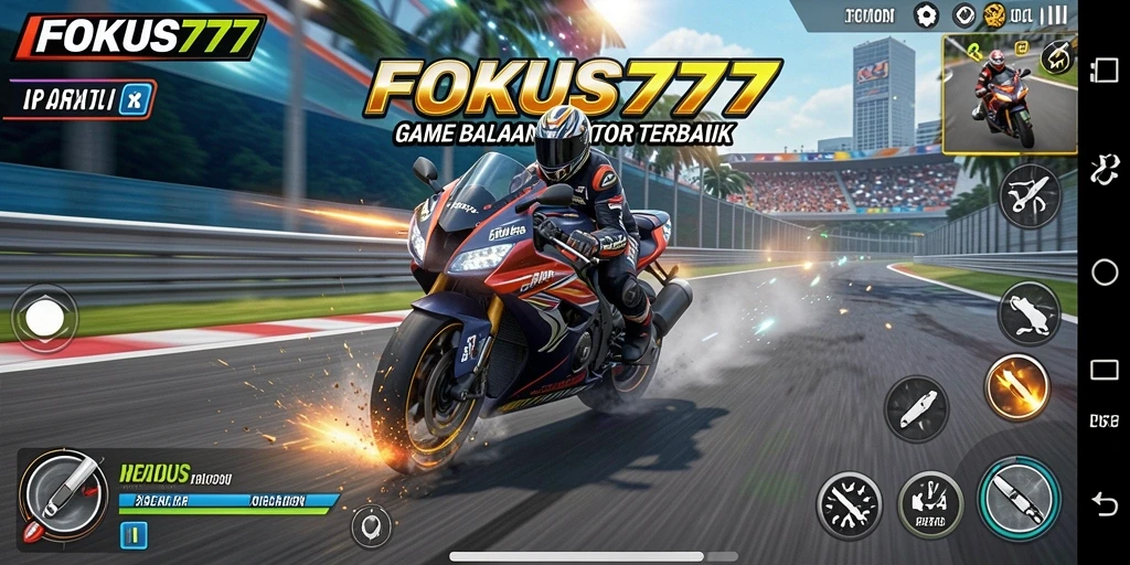 Gameplay balapan motor yang menegangkan dan seru.