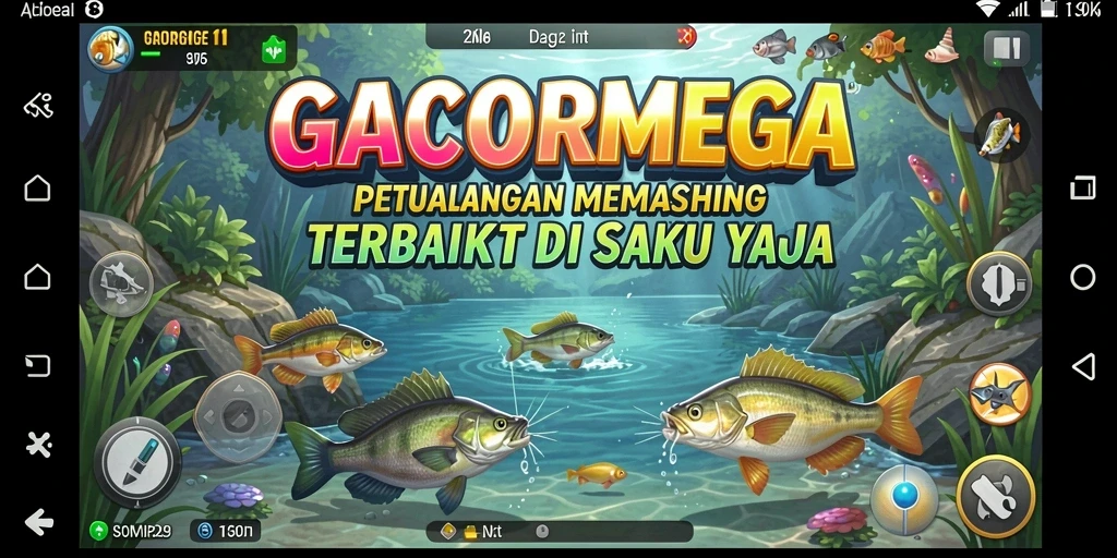 Tampilan visual menakjubkan dari gameplay memancing di GACORMEGA.