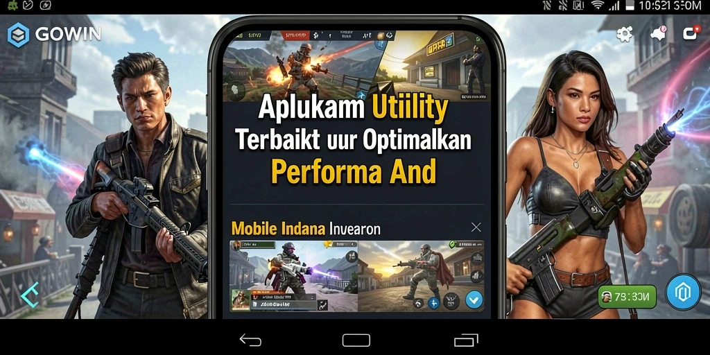 Tampilan utama GOWIN dengan fitur pembersihan dan optimasi.