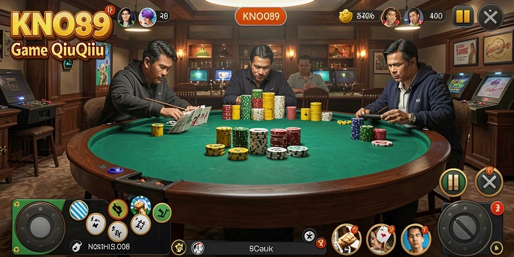 Tampilan gameplay QiuQiu yang mendebarkan di KNO89.