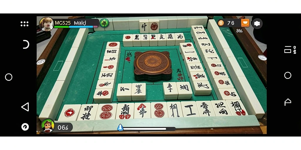 Screenshot gameplay MG525 menampilkan tantangan Mahjong yang seru.