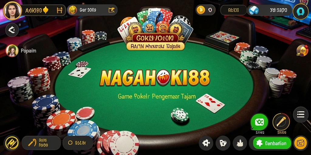 Screenshot utama NAGAHOKI88 menampilkan aksi seru permainan Poker.