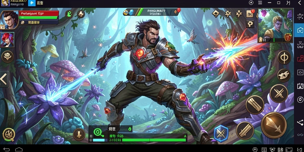 Screenshot gameplay seru dari PANGLIMA77 yang menampilkan aksi pertarungan.