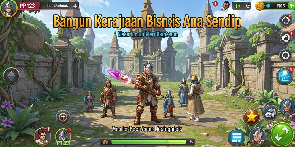 Gameplay PP123 yang seru dengan manajemen bisnis yang mendalam.