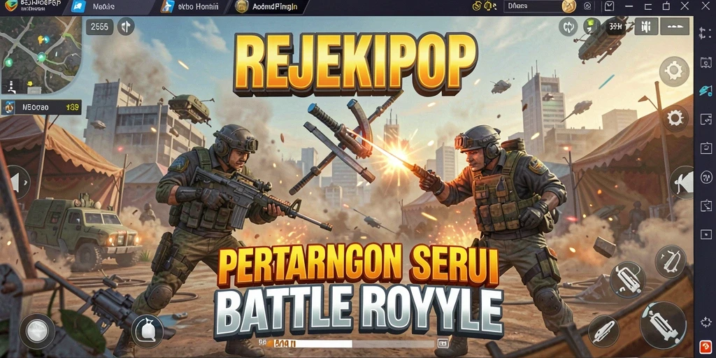 Tampilan gameplay Battle Royale yang seru dan penuh aksi.