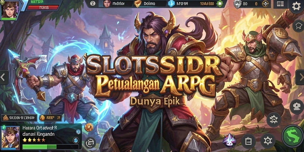 Screenshot SLOTSIDR yang menampilkan aksi pertarungan ARPG.
