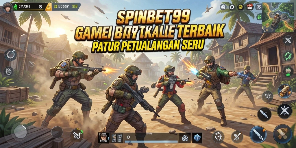 Screenshot gameplay SPINBET99 yang menampilkan pertempuran seru di arena.