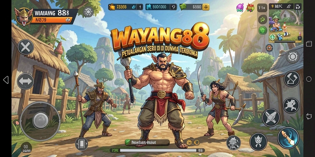 Screenshot WAYANG88 menunjukkan petualangan seru di dunia terbuka.